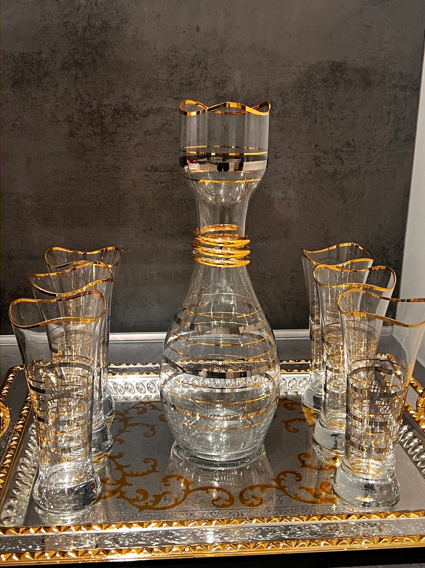 7 -teilig Glaskaraffe Set
