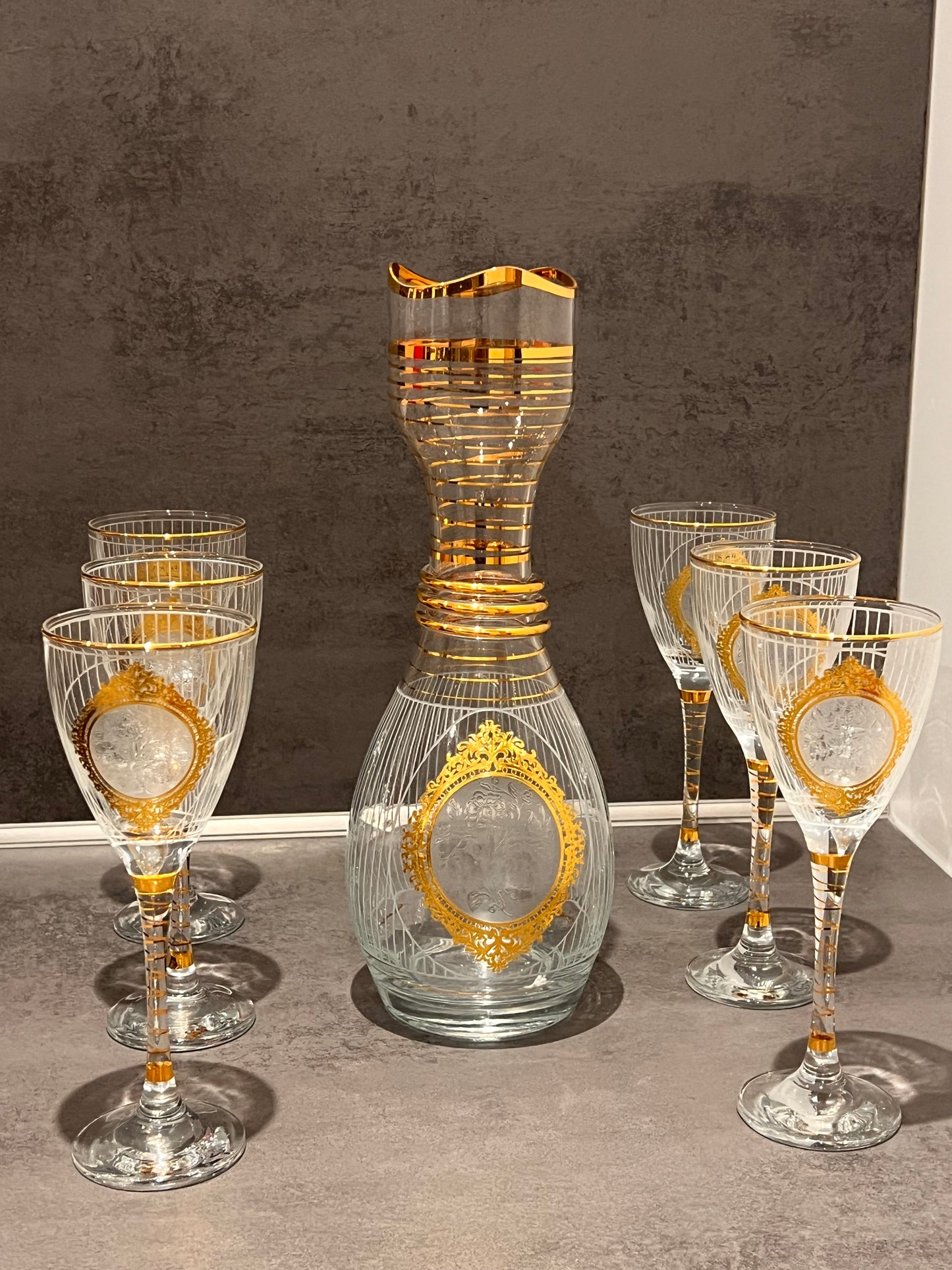 7 -teilig Glaskaraffe Set