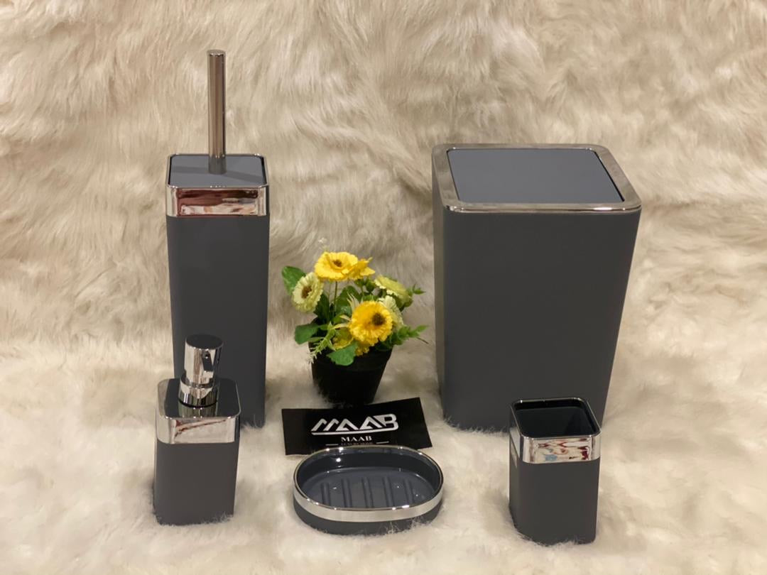 5 Piece Acrylic Bathroom Set