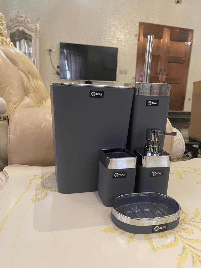 5 Piece Acrylic Bathroom Set