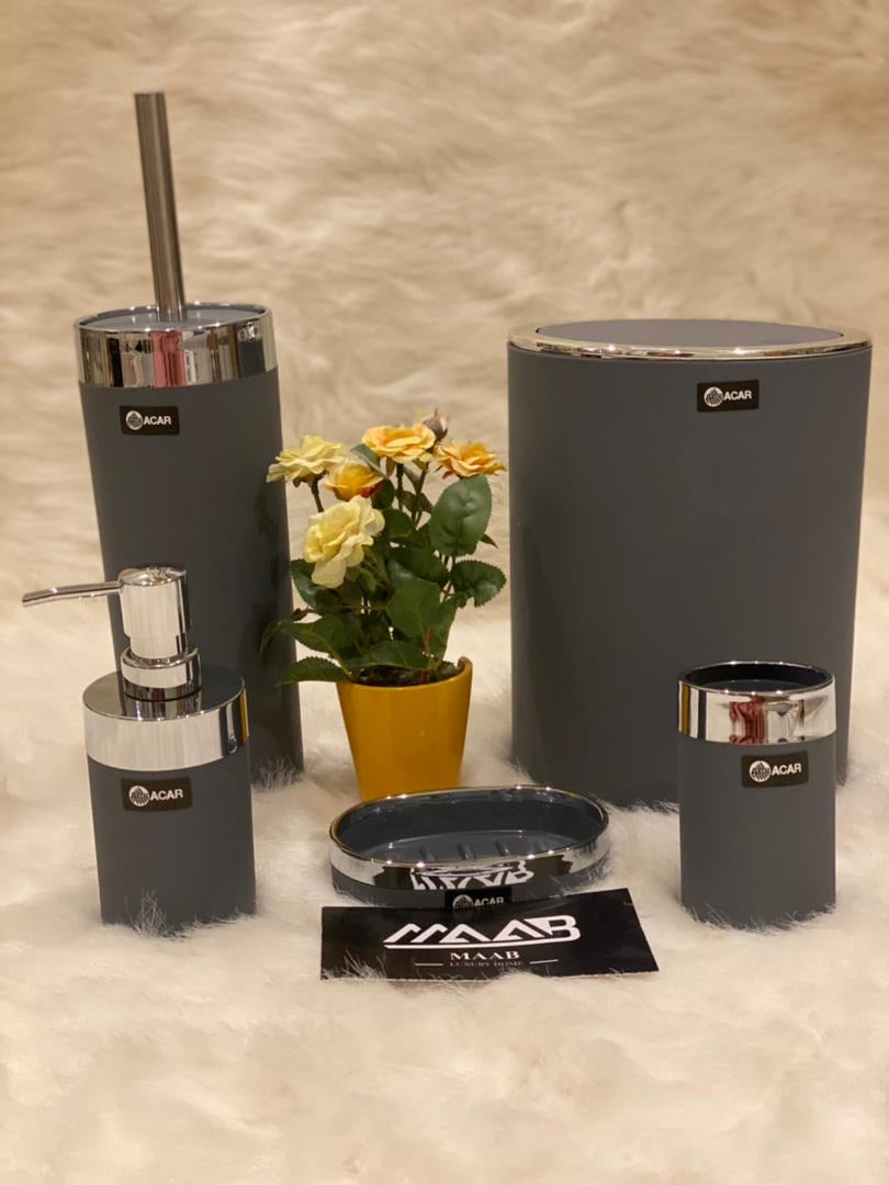 5 Piece Acrylic Bathroom Set