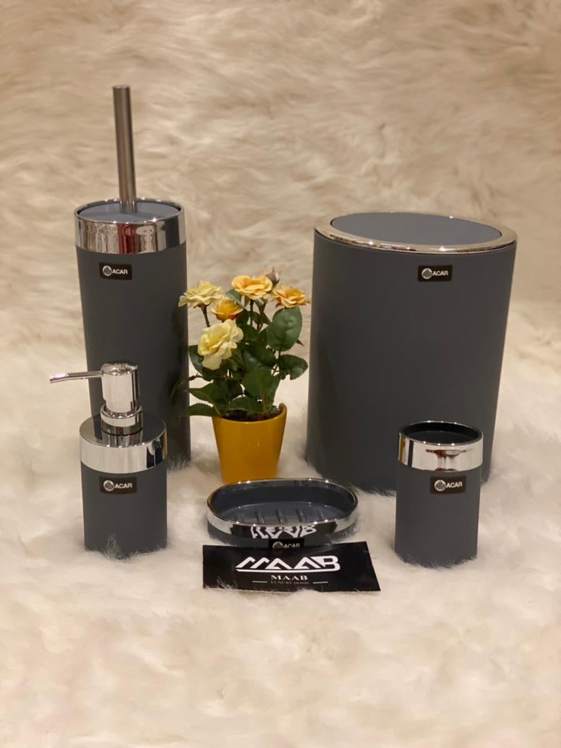 5 Piece Acrylic Bathroom Set