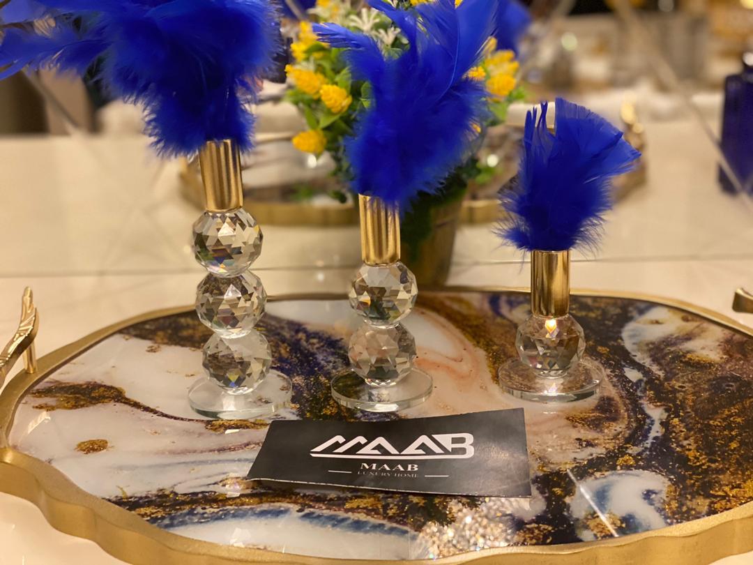3 Piece Feather Decor.