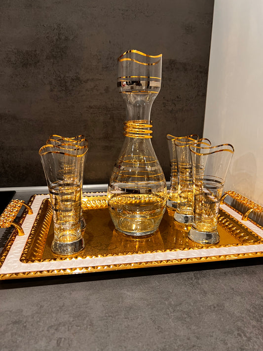 7 -teilig Glaskaraffe Set
