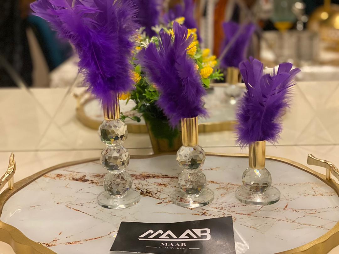 3 Piece Feather Decor.