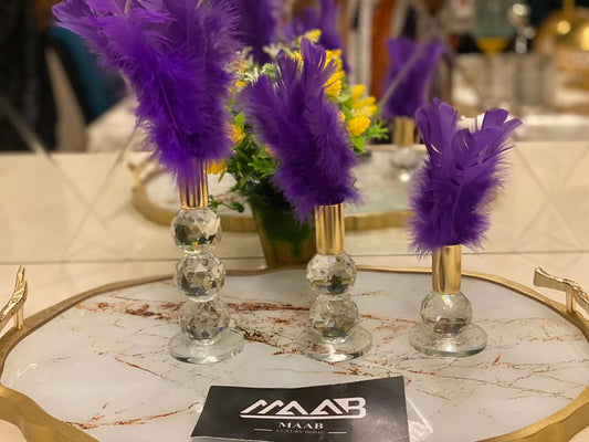 3 Piece Feather Decor.