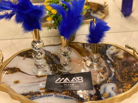 3 Piece Feather Decor.