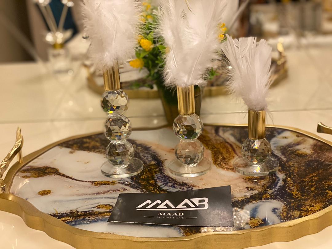 3 Piece Feather Decor .