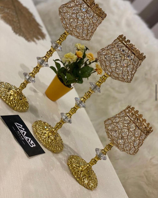 3 Piece Gold decor.