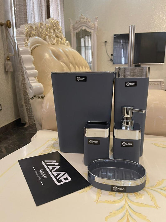 5 Piece Acrylic Bathroom Set