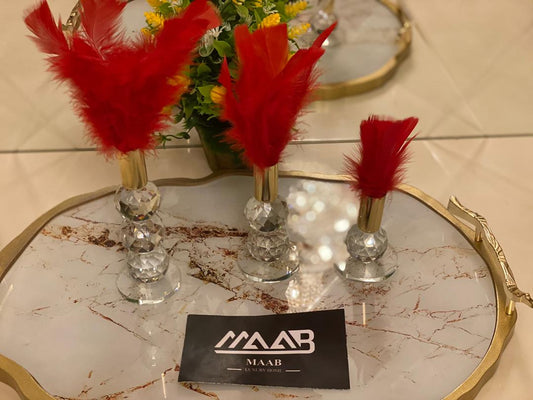 3 Piece Feather Decor.