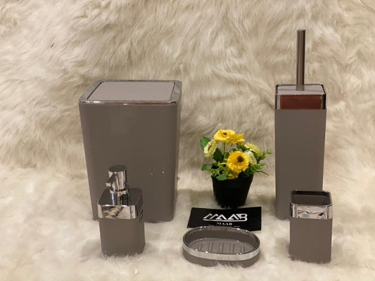 5 Piece Acrylic Bathroom Set